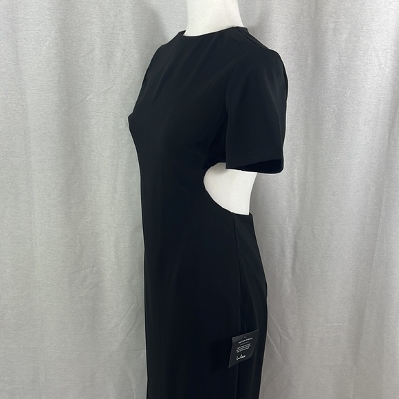 Lulus Art of Style Black Bodycon Backless Midi Dress Womens Size M NWT - Picture 3 of 16